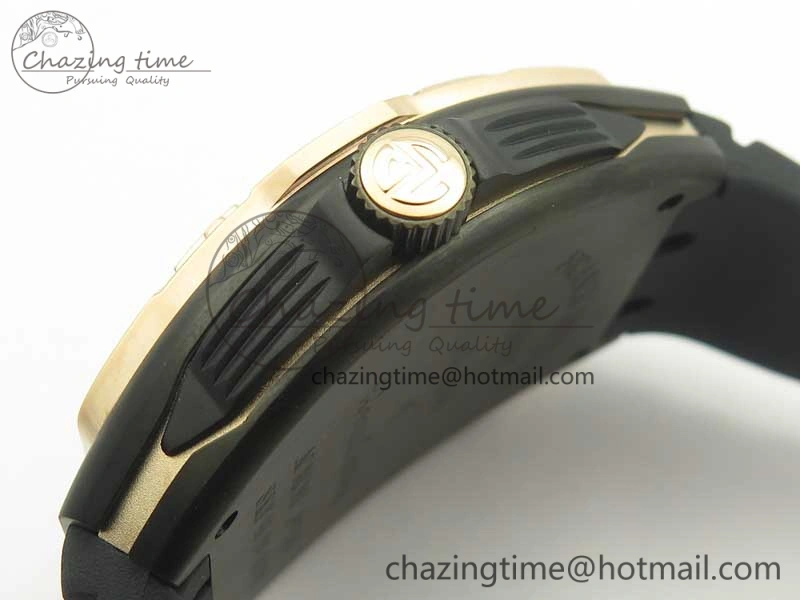 Skafander RG Black On Black Rubber Strap MIYOTA TopPick 6589