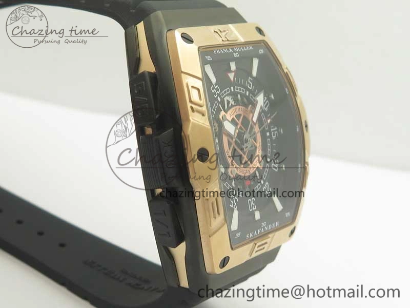 Skafander RG Black On Black Rubber Strap MIYOTA TopPick 6589