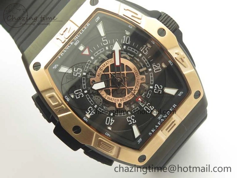 Skafander RG Black On Black Rubber Strap MIYOTA TopPick 6589