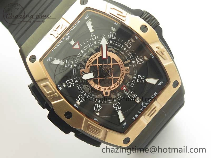 Skafander RG Black On Black Rubber Strap MIYOTA TopPick 6589