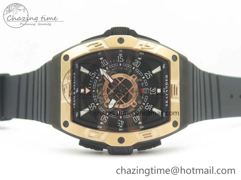 Skafander RG Black On Black Rubber Strap MIYOTA TopPick 6589