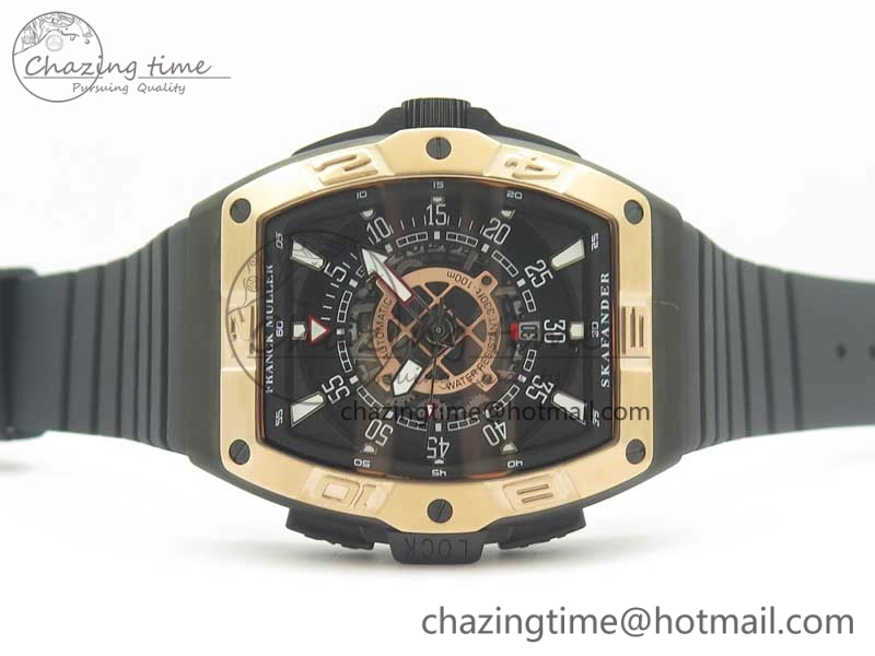 Skafander RG Black On Black Rubber Strap MIYOTA TopPick 6589