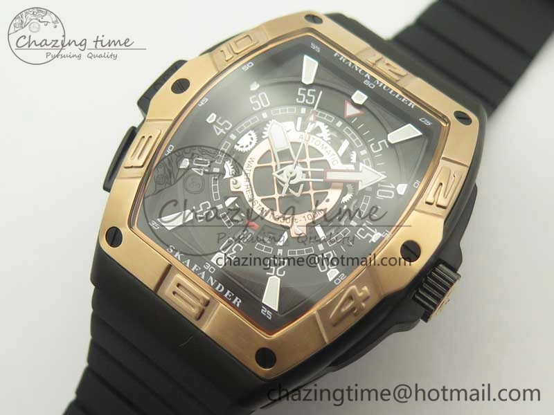 Skafander RG Black On Black Rubber Strap MIYOTA TopPick 6589