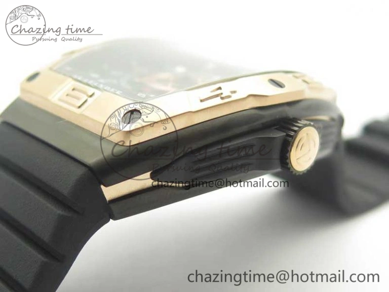 Skafander RG Black On Black Rubber Strap MIYOTA TopPick 6589