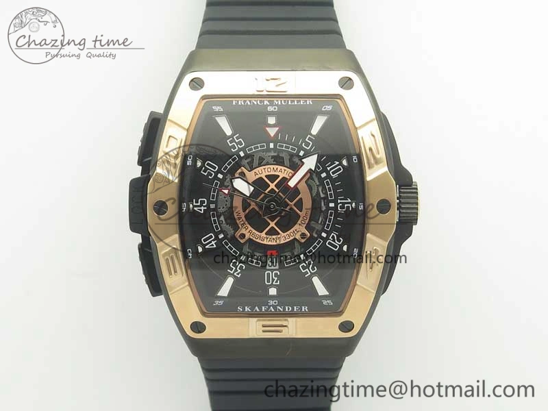 Skafander RG Black On Black Rubber Strap MIYOTA TopPick 6589