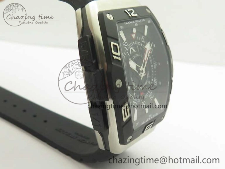 Elegant Skafander SS Black On Black Rubber Strap MIYOTA 6587