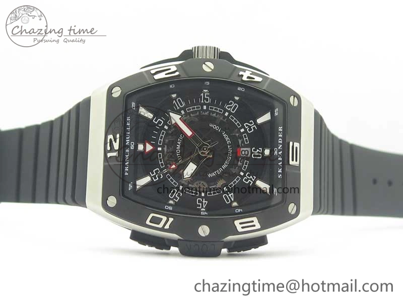 Elegant Skafander SS Black On Black Rubber Strap MIYOTA 6587