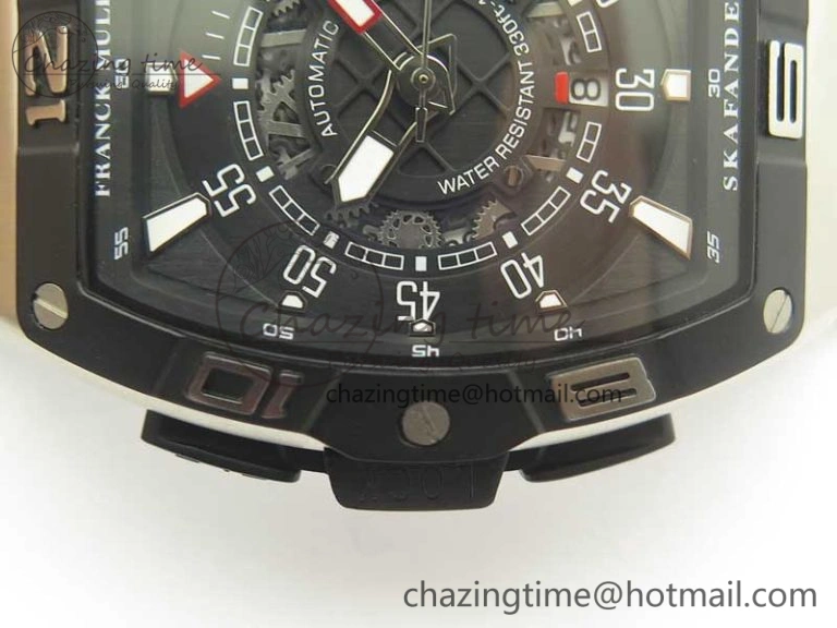 Elegant Skafander SS Black On Black Rubber Strap MIYOTA 6587