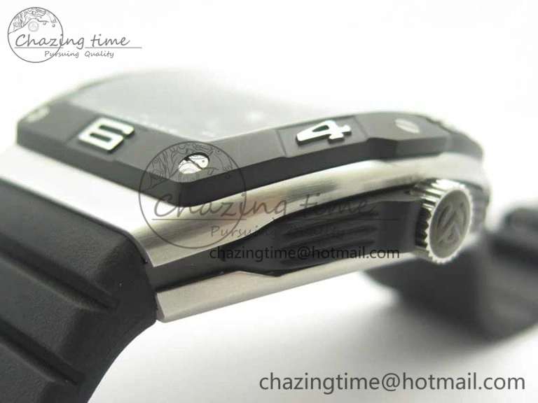 Elegant Skafander SS Black On Black Rubber Strap MIYOTA 6587