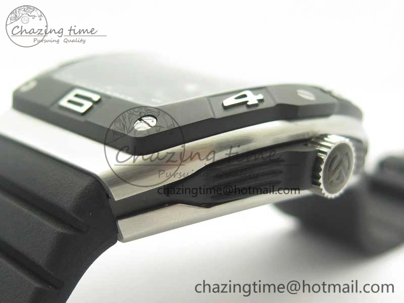 Elegant Skafander SS Black On Black Rubber Strap MIYOTA 6587
