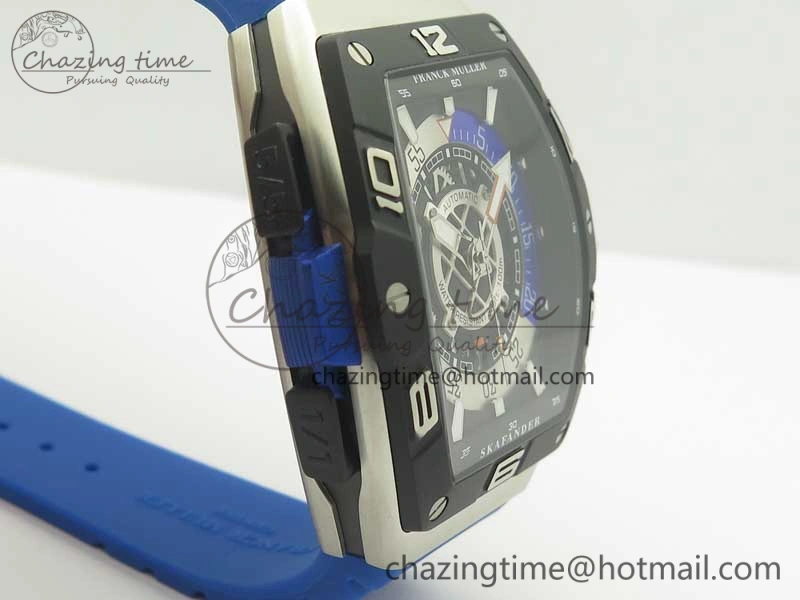 Skafander SS Blue On Blue Rubber Strap MIYOTA Modern 6585