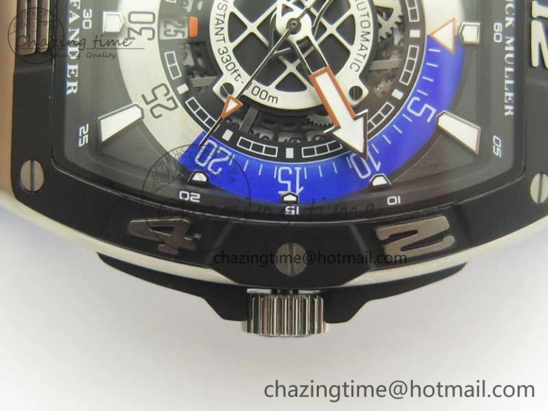 Skafander SS Blue On Blue Rubber Strap MIYOTA Modern 6585