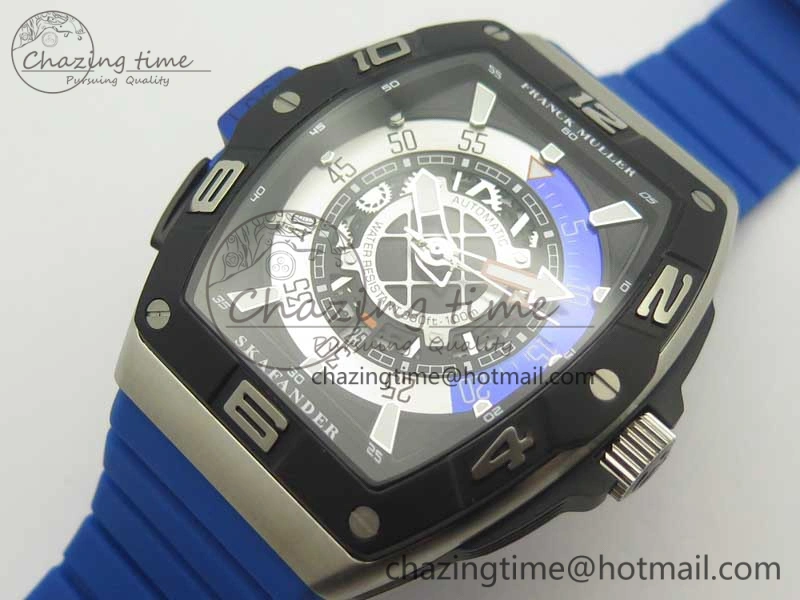 Skafander SS Blue On Blue Rubber Strap MIYOTA Modern 6585