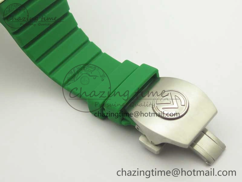 Skafander SS Green On Green Rubber Strap MIYOTA TopPick 6582