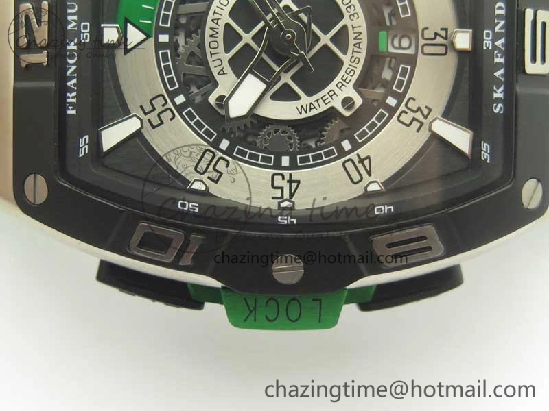 Skafander SS Green On Green Rubber Strap MIYOTA TopPick 6582