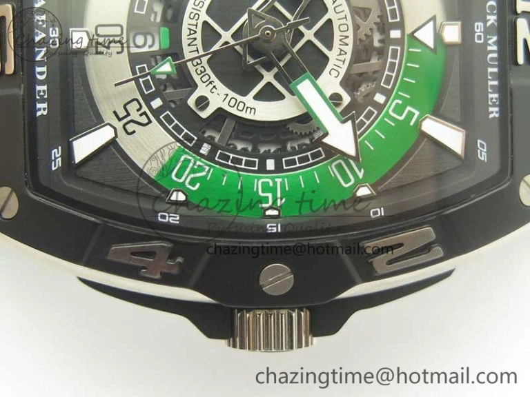 Skafander SS Green On Green Rubber Strap MIYOTA TopPick 6582