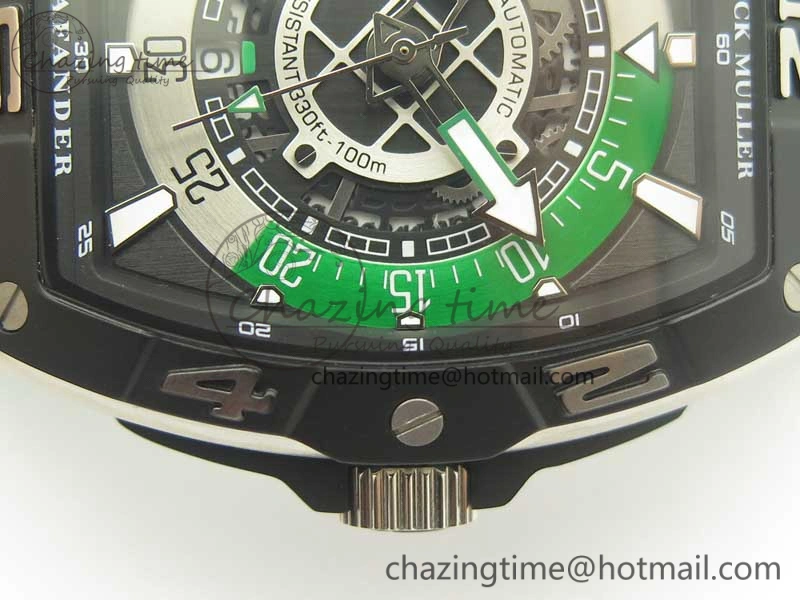 Skafander SS Green On Green Rubber Strap MIYOTA TopPick 6582