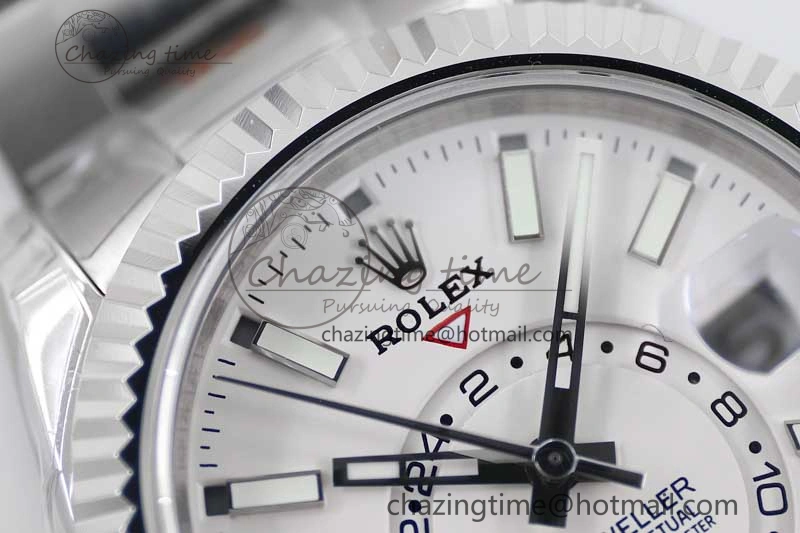 Sky-Dweller 326934 904L SS Noob 1:1 Best Edition White Dial on SS Bracelet Asian 23J to Minimalist 2404