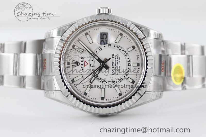 Sky-Dweller 326934 904L SS Noob 1:1 Best Edition White Dial on SS Bracelet Asian 23J to Minimalist 2404