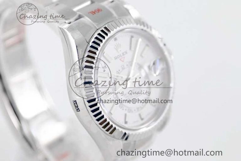 Sky-Dweller 326934 904L SS Noob 1:1 Best Edition White Dial on SS Bracelet Asian 23J to Minimalist 2404