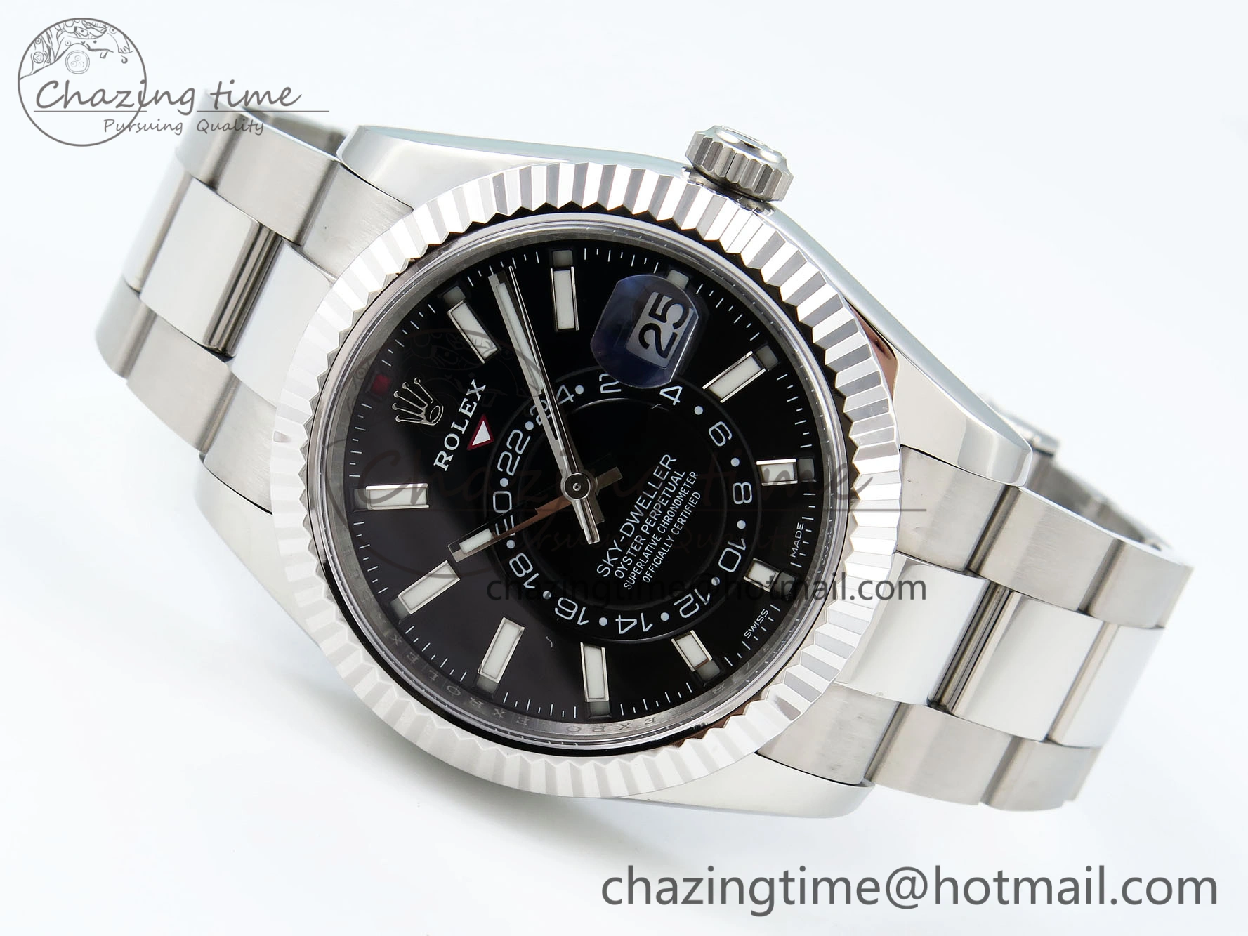 SportInspired Sky-Dweller 326934 904L SS ZF 1:1 Best Edition Black Dial on SS Bracelet A 1705