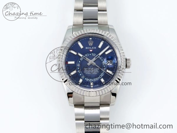 Stylish Sky-Dweller 326934 904L SS ZF 1:1 Best Edition Blue Dial on SS Bracelet A 1699