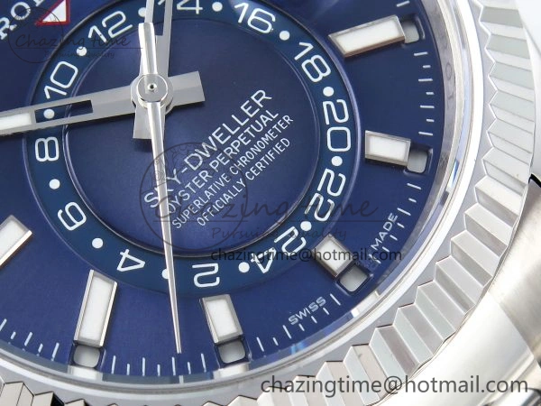 Stylish Sky-Dweller 326934 904L SS ZF 1:1 Best Edition Blue Dial on SS Bracelet A 1699