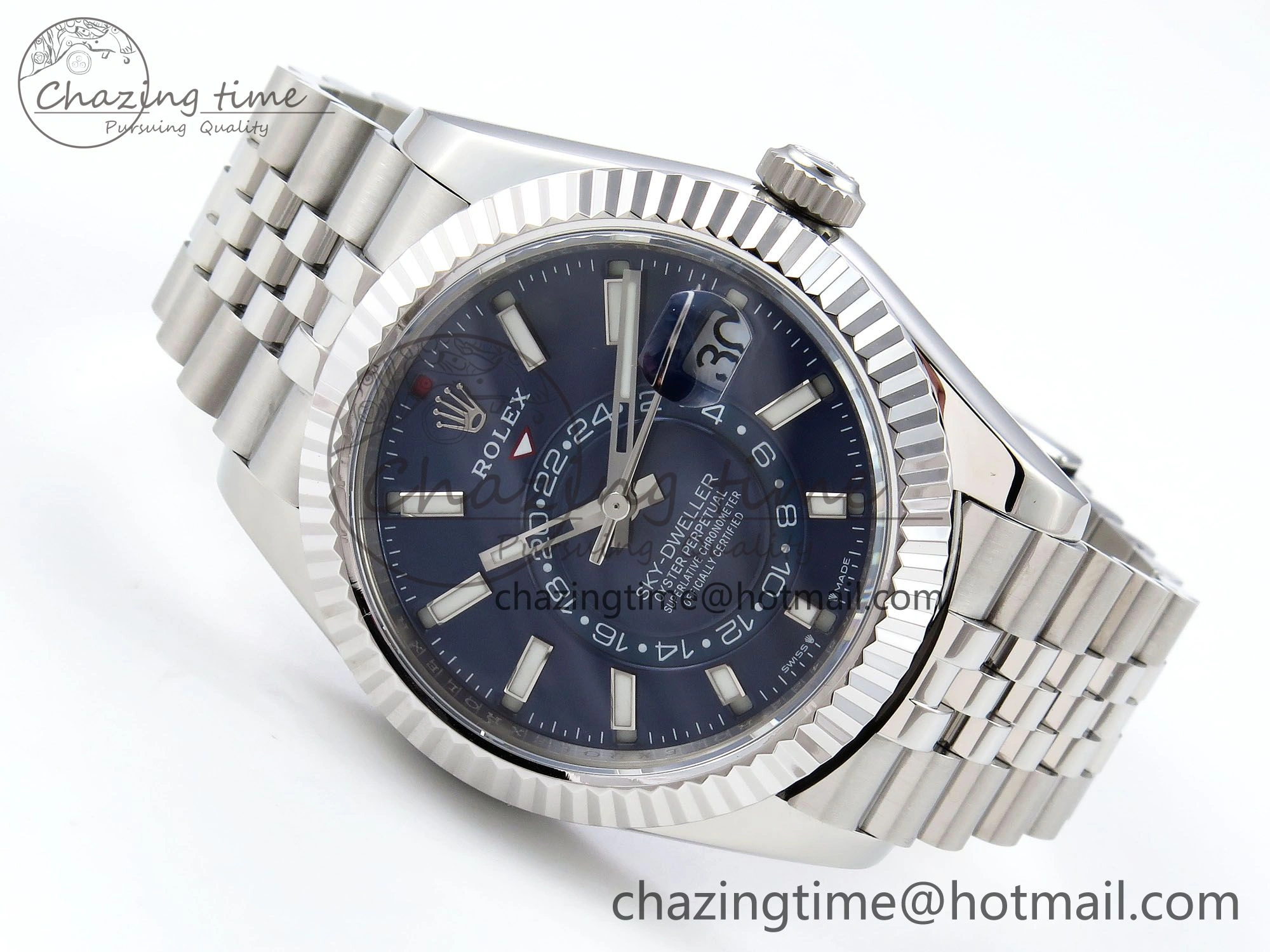 Modern Sky-Dweller 326934 904L SS ZF 1:1 Best Edition Blue Dial on SS Jubilee Bracelet A 1488