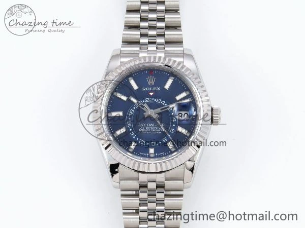 Modern Sky-Dweller 326934 904L SS ZF 1:1 Best Edition Blue Dial on SS Jubilee Bracelet A 1488