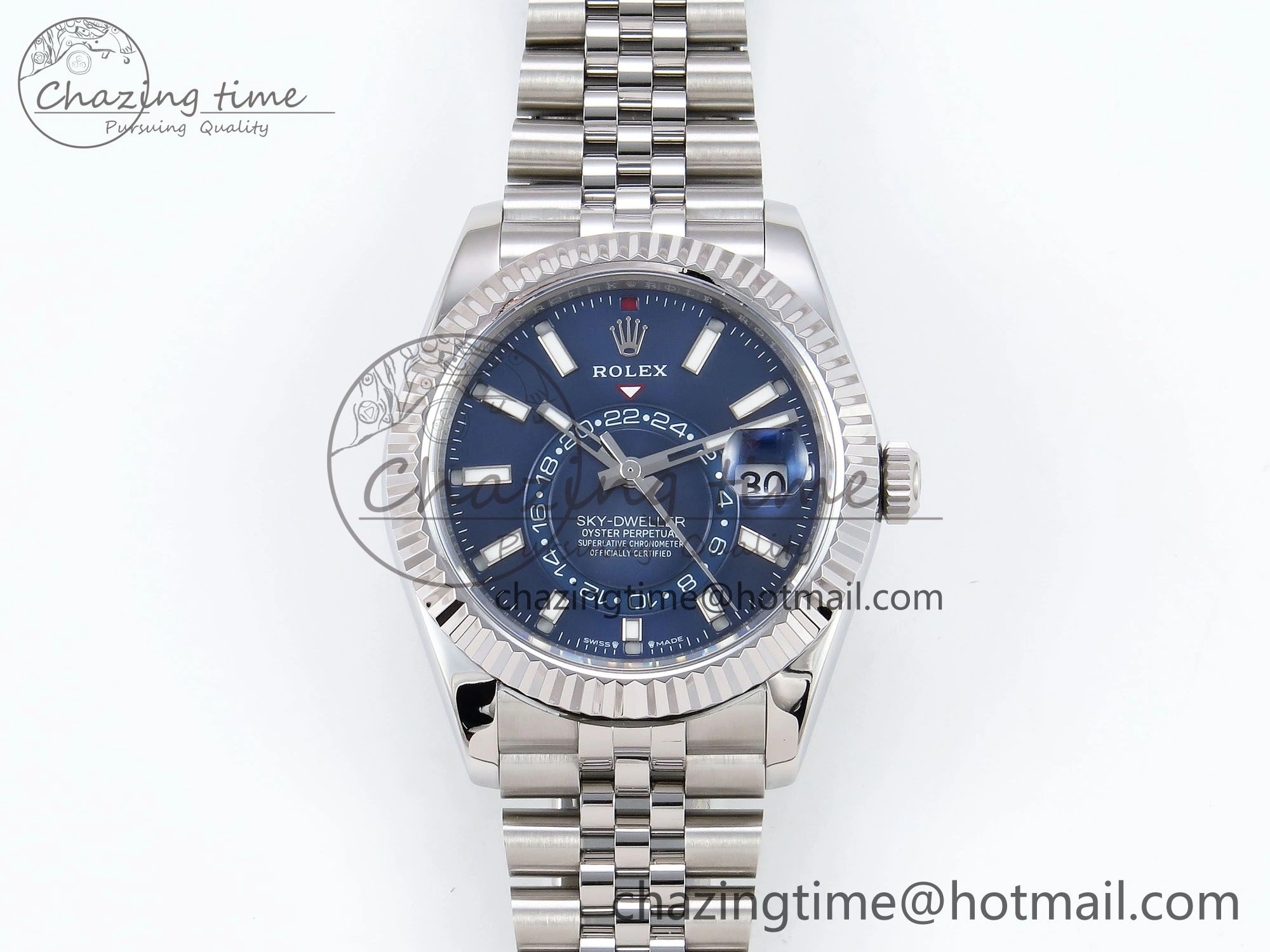 Modern Sky-Dweller 326934 904L SS ZF 1:1 Best Edition Blue Dial on SS Jubilee Bracelet A 1488