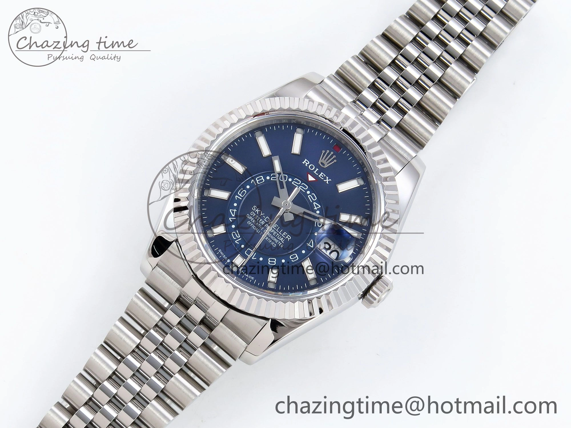 Modern Sky-Dweller 326934 904L SS ZF 1:1 Best Edition Blue Dial on SS Jubilee Bracelet A 1488