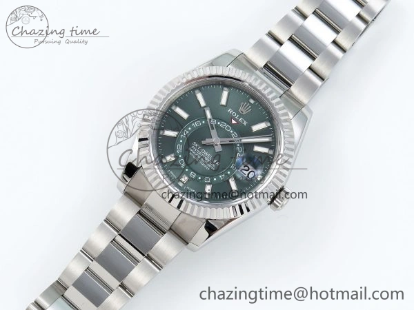 Compact Sky-Dweller 326934 904L SS ZF 1:1 Best Edition Green Dial on SS Bracelet A 1700