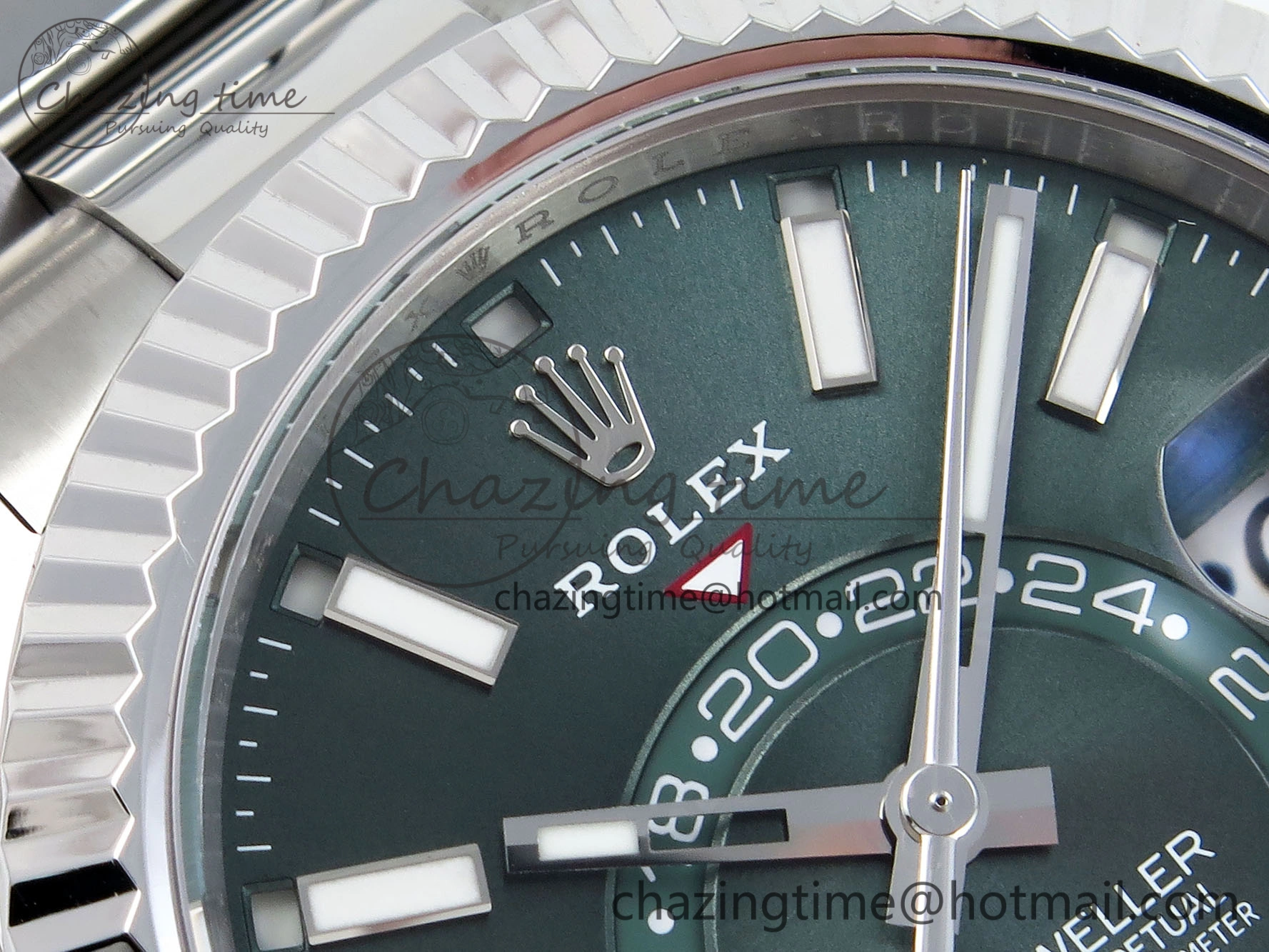 Compact Sky-Dweller 326934 904L SS ZF 1:1 Best Edition Green Dial on SS Bracelet A 1700