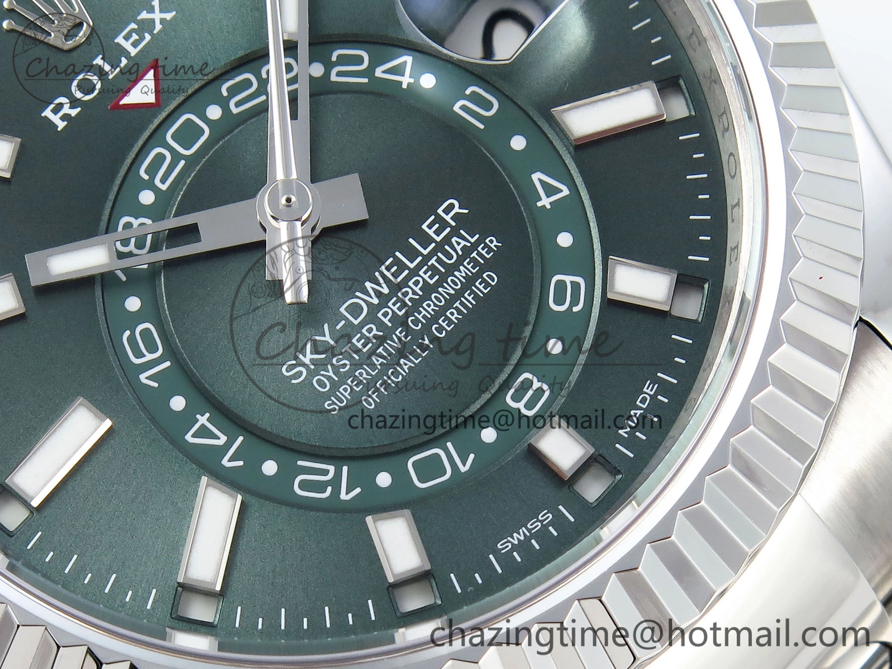 Compact Sky-Dweller 326934 904L SS ZF 1:1 Best Edition Green Dial on SS Bracelet A 1700