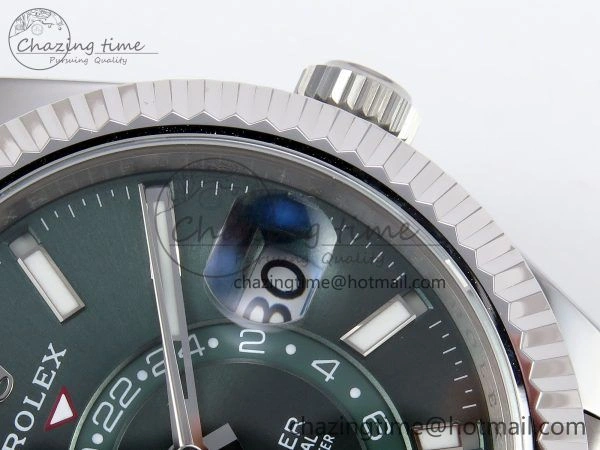 Unisex Sky-Dweller 326934 904L SS ZF 1:1 Best Edition Green Dial on SS Jubilee Bracelet A 1486