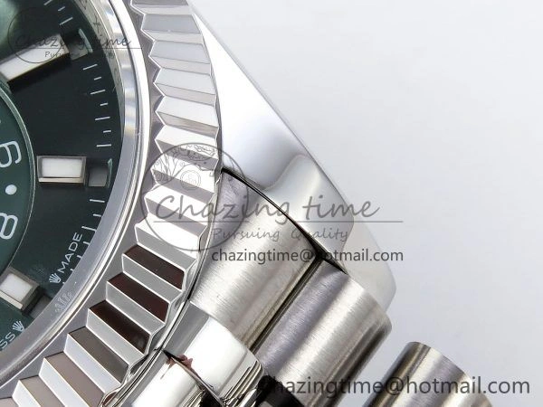 Unisex Sky-Dweller 326934 904L SS ZF 1:1 Best Edition Green Dial on SS Jubilee Bracelet A 1486