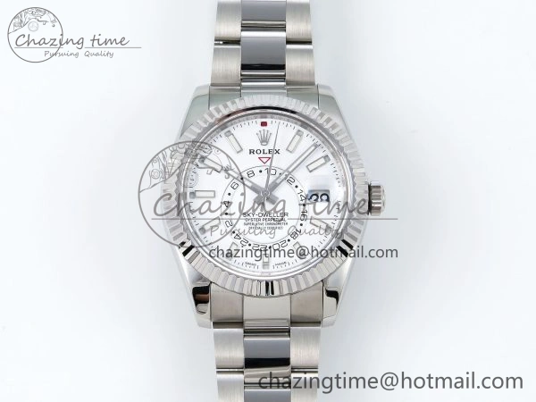 WrinkleFree Sky-Dweller 326934 904L SS ZF 1:1 Best Edition White Dial on SS Bracelet A 1697