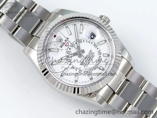 WrinkleFree Sky-Dweller 326934 904L SS ZF 1:1 Best Edition White Dial on SS Bracelet A 1697