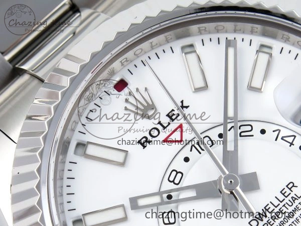 WrinkleFree Sky-Dweller 326934 904L SS ZF 1:1 Best Edition White Dial on SS Bracelet A 1697