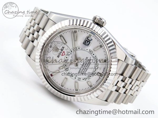 Trendy Sky-Dweller 326934 904L SS ZF 1:1 Best Edition White Dial on SS Jubilee Bracelet A 1485