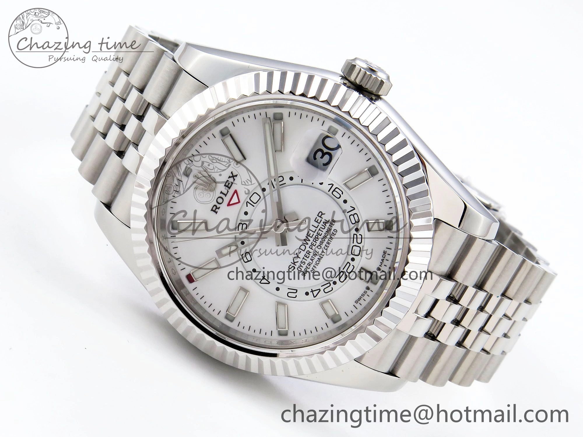 Trendy Sky-Dweller 326934 904L SS ZF 1:1 Best Edition White Dial on SS Jubilee Bracelet A 1485