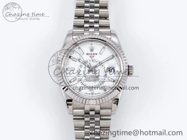 Trendy Sky-Dweller 326934 904L SS ZF 1:1 Best Edition White Dial on SS Jubilee Bracelet A 1485