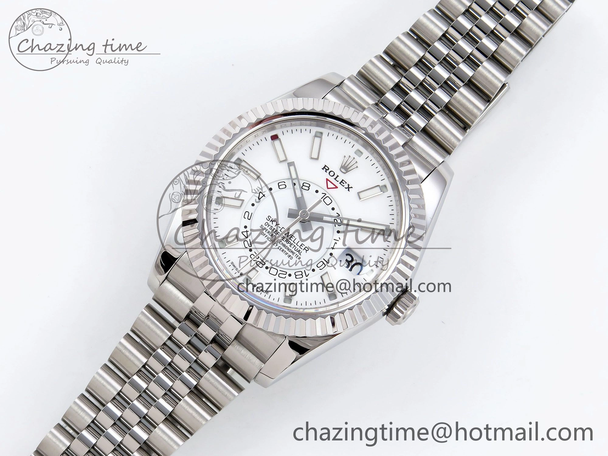 Trendy Sky-Dweller 326934 904L SS ZF 1:1 Best Edition White Dial on SS Jubilee Bracelet A 1485