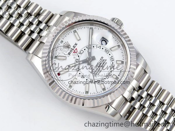 Trendy Sky-Dweller 326934 904L SS ZF 1:1 Best Edition White Dial on SS Jubilee Bracelet A 1485