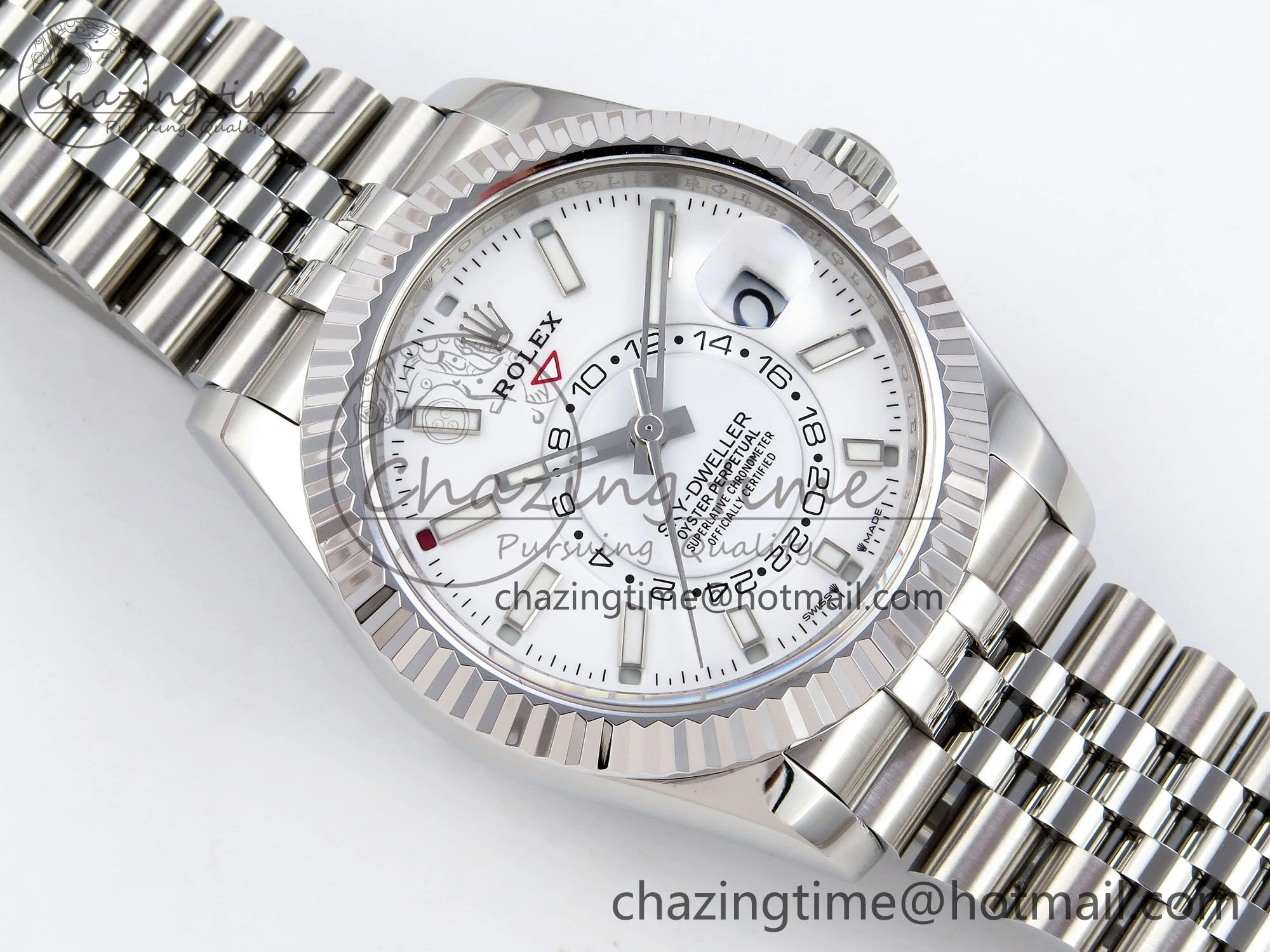 Trendy Sky-Dweller 326934 904L SS ZF 1:1 Best Edition White Dial on SS Jubilee Bracelet A 1485