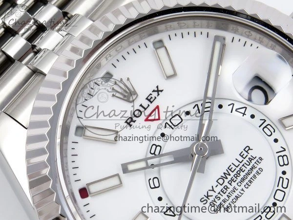 Trendy Sky-Dweller 326934 904L SS ZF 1:1 Best Edition White Dial on SS Jubilee Bracelet A 1485