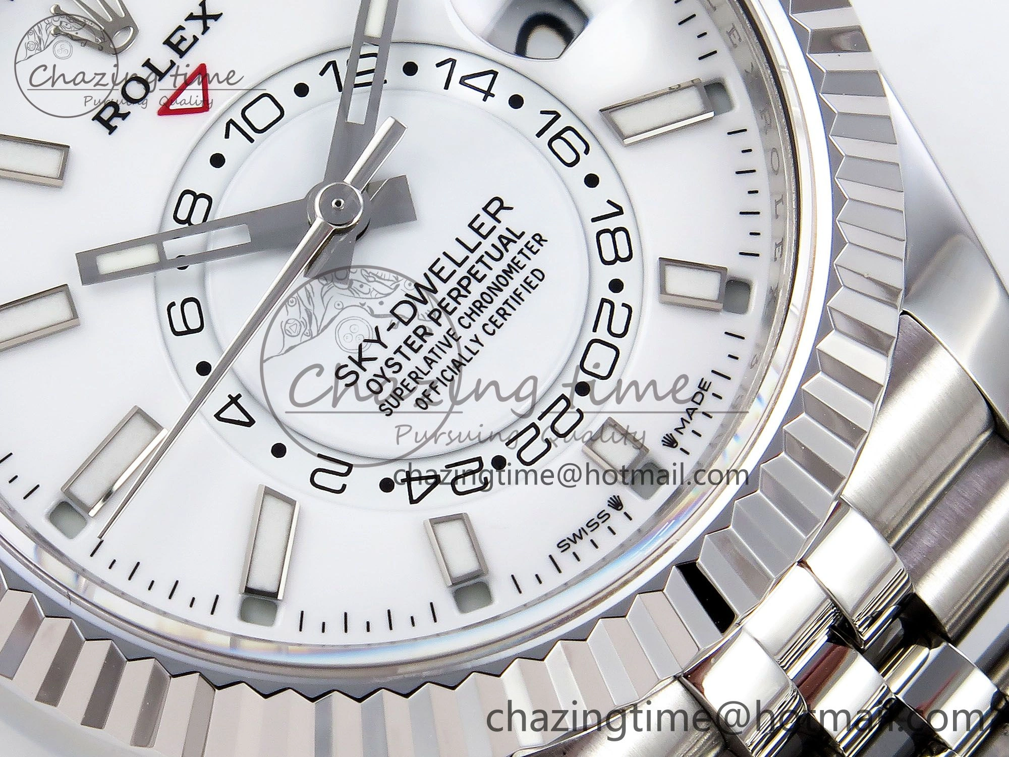 Trendy Sky-Dweller 326934 904L SS ZF 1:1 Best Edition White Dial on SS Jubilee Bracelet A 1485