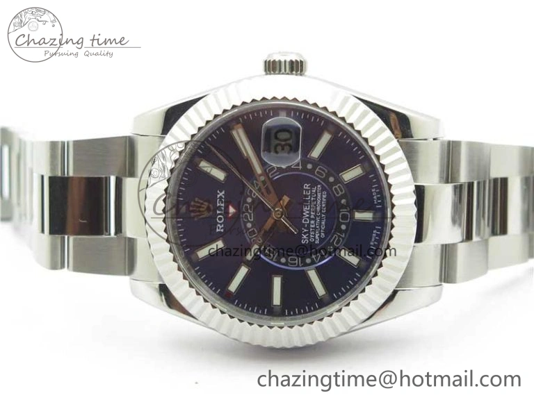 Functional Sky-Dweller 326934 SS AIF Blue Dial on SS Bracelet A23J to 2787