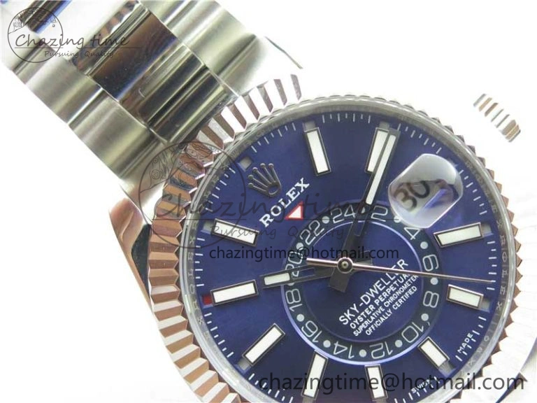 Functional Sky-Dweller 326934 SS AIF Blue Dial on SS Bracelet A23J to 2787
