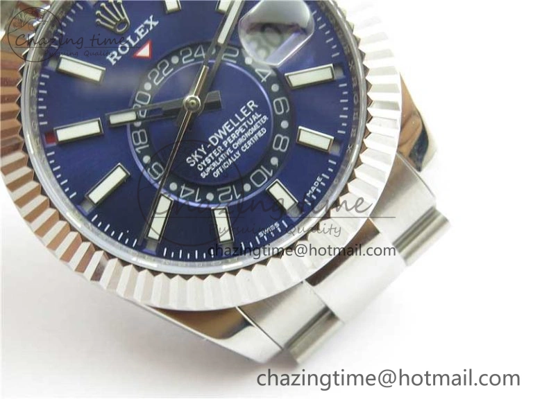 Functional Sky-Dweller 326934 SS AIF Blue Dial on SS Bracelet A23J to 2787